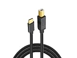 HSEUOPV USB CプリンタケーブルUSB CはプリンタケーブルMac Pro/Airに対応USB Type CからType B、 適用 ヤマハカシオデジタルピアノMIDIキーボードDJコントローラ（2 m）