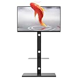 HOMEMAXS テレビスタンド 26-55inch対応 高さ･俯仰調節可能 床置き式 棚板付きテレビ台 壁寄せテレビスタンド TVスタンド 取扱説明書付