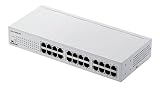 エレコム スイッチングハブ 24ポート 10/100Mbps 金属筺体 電源内蔵 19型ラック取付金具付き 動作時環境温度50℃対応 EHC-F24MN-HW