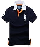 (ポロラルフローレン)POLO RALPH LAUREN ポロシャツ メンズ 夏 コットン Tシャツ (L, ブラック) [並行輸入品]