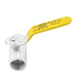 uxcell　ワンウェー逆止弁　マット銀色　固体真鍮　金属