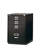 BISLEY 1F3 カギ付 4段 ファイルホルダー スチールキャビネット 【ブラック】【日本正規代理店品】【5年保証】