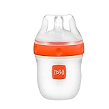 B & HベビーボトルフィーダーFeeding簡単ラッチニップルfor bottle-fed赤ちゃん新生児赤ちゃんシリコンFeeder 160mL オレンジ