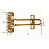 防犯金具　SM-79G　ドアガード　パック入り　亜鉛合金他　板厚：　入数：1・10　ゴールド
