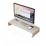 TVTデスクがスッキリするモニター台 スチールタイプ ホワイト 収納領域の大きなワイド設計 目線が上がるので首肩の負担が軽減 インテリアになじむシンプルデザイン ほこりが溜まりにくいフラット設計 モニター台 パソコン台 ディスプレイ台 机上台 PC台 プリンタ台 キーボ (ホワイト,tz01)
