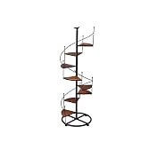 CGN アイアンフラワーラックソリッドウッド複数の層のグランドフラワーポットシェルフ99 * 40CM、123 * 40CMバルコニーリビングルーム屋内フラワーシェルフシェルフ 多機能 ( サイズ さ