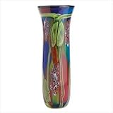 Gifts & Decor Peacock Tail Motif Decorative Fantasy Art Glass Vase by Gifts & Decor