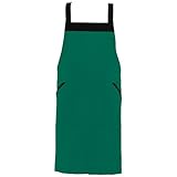 アイトス 胸当てエプロン(共生地配色) 015/グリーン AZ-8654