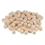 uxcell ウッドブロック 工作用 1.5 cm 未仕上げ 木製キューブ パイン材 スクエアブロック DIYクラフトプロジェクト用 100個