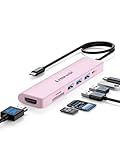 Lemorele 4Kドッキングステーション7イン1、4K HDMI付きUSB C HDMIアダプター、3 USB 3.0/2.0、PD 100W、SD/TF。