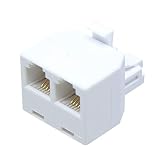 タローズ TARO'S モジュラーケーブル 2分配用アダプタ 電話線アクセサリー/RJ11/12 6極4芯/6極2芯兼用 エコ簡易パッケージ CMJ-AD2