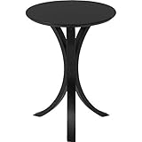 北欧風 サイドテーブル/ローテーブル 【ブラック】 幅40cm 木製 〔リビング ダイニング〕