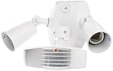 RAB Lighting STL110RW Stealth 110 Sensor with Twin Die Cast R90 PAR-38 Floods, Aluminum, 110 Degrees