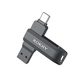 ROKHYフラッシュドライブUSB Type C両方3.2 Tech-Androidスマートフォンコンピューター、MacBook、Chromebook Pixel用の2 in 1デュアルドライブメモリースティック高速OTG-128GB