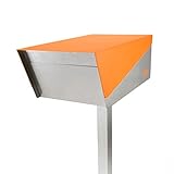 (サンノゼ) San Jose 郵便 ポスト サンノゼ ディープ（ポール付き） オレンジ 鍵付き 99.9％ 防水構造 日本製 新世代 アメリカン ポスト 大容量