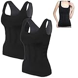 [DREAMPARTY] 【理学療法士監修】 加圧シャツ 加圧インナー レディース タンクトップ ブラトップ 【2枚組】 着圧 インナーシャツ 加圧 インナー 筋トレ インナーマッスル トレーニング ブラパッド 取り外し可 ブラック 黒(L) dp221