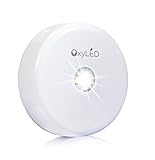 調光機能付きナイトライト、OxyLED n05明るいLEDタップライト/タッチタッププッシュキャビネットライト、無段階明るさ調節可能forバスルーム寝室化粧室、クローゼット、ホワイト N05