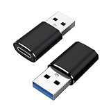 USB Type-C 変換アダプタ 2個セット USB 3.1 タイプC USB 変換アダプタ Type-C (メス) to USB (オス) 変換アダプタ 10Gbps 急速充電＆高速データ同期 Type C コネクタコンバータ for MacBook/for iPad Pro/phone/forSony/for X-peria/パソコン/タブレットなど対応 (ブラック)