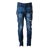 [アイズフロンティア] ストレッチ 3D デニム カーゴパンツ 7352 ハイパワー 作業服 73 19リファインドブルー