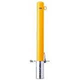 サンポール:サンバリカ―(ピラー)スチール製φ101.6 差込式フタ付・片フック 白色 FPA-11SF-F01(W)