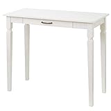 デスク pcデスク 木製 引き出し 収納 白 90 × 45cm アンティーク ホワイト
