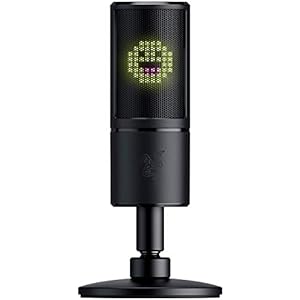 Razer Seiren Emote ストリミーングマイク 8ビットLEDディスプレイ ストリーミング反応機能 単一指向性 コンデンサーマイク USB接続 Twitch対応 【日本正規代理店保証品】