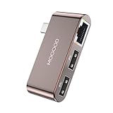 MOGOOD USB Cハブ LANアダプター 2ポートUSB 2.0ハブ USB Type C to RJ45 100Mbps MacBook Pro/Air、iPad Pro、Surfaceノートパソコン、Chromebook、XPSなどに適用
