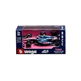 Bburago - F1 BWT アルパイン A525 2025#43 コラピント、リアルなディテールの1:43スケールのダイキャストカー、F1アルパインレプリカ、ブルー/ピンクのカラーリング。公式ライセンス商品。推奨年齢3歳以上。