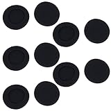 A-CRAFT 10個セット 50mm 黒 交換用 イヤーパッド ヘッドフォン スポンジ素材
