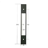 エスカッション（引戸用ライナー）　SS-123　B　引違錠化粧板用　ブロンズ　アルミ　板厚：1　入数：1・5　ブロンズ