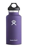 Hydro Flask ハイドロフラスク Stainless Steel Water Bottle Standard Mouth w/Loop Cap [並行輸入品] (Plum, 18-Ounce(532ml))
