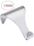 家のアンティークハードウェアr-010mg-5621-pc-5 Plain Tapered画像レールフックで光沢クロム5パック