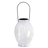 Kenroy Home 60525WH Leaves Solar Powered Lantern, White [並行輸入品]