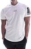 Samy トレーニングウェア メンズ Tシャツ ストレッチ 半袖 スポーツ シャツ 筋トレ フィットネス DX580 ホワイト 2XL