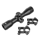 SKEERY 4X32 ライフルスコープ 4倍固倍照準器 コンパクトショートスコープ 20mmマウントリング付き