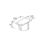 YKKAP メンテナンス部品 連結ブラケット (HH-2K-12102) [YW]ホワイト