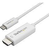StarTech.com USB-C - HDMI 変換ケーブル/1m/4K60Hz/USB Type-C - HDMI 2.0 ディスプレイアダプタケーブル/Thunderbolt 3 互換/DP 1.2 Altモード/HBR2対応/ホワイト CDP2HD1MWNL