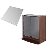 【JAJAN】フィギュアラック サード ワイド 本体 (扉) + 背面ミラー 1枚 幅83cm 奥行39cm ロータイプ ブラウン 【正規品】[ 鍵付き コレクション ケース ][棚プレ対象商品]