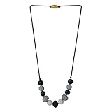 Chewbeads Chelsea Teething Necklace, 100% Safe Silicone - Black by Chewbeads