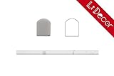 イタリアCarrara ( Bianco Carrara )大理石モザイク12 "ペンシルライナートリム成形ホーニングサンプル-- 2個セットで販売 Sample(2PCS) ホワイト C005CA0