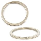 PLATA 二重リング パーツ ハンドメイド キーホルダー 10個セット 【 平型外径30mm 太さ2.0mm 】