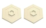 セットの2プライバシーとドアノブ壁シールド – ivory- 5 "