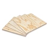 針葉樹 カット合板 厚み12mm 長さ300mm 幅300mm 4枚セット (4, 300×300mm)