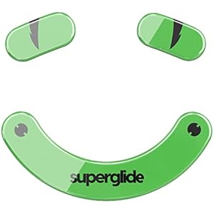 Superglide(Type S) マウスソール for Razer Viper V2 PRO マウスフィート [ 強化ガラス素材 ラウンドエッヂ加工 高耐久 超低摩擦 Super Smooth ] - Green