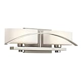 Kichler 45319 ni、サスペンションガラス壁Vanityライト、5lt、300ワットハロゲン親 20 in. W x 5 in. H シルバー 45316NI 1
