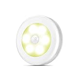 センサーライト 人感センサーライトLEDセンサーライト 電池式 夜間ライト 階段ライト 自動点灯 フットライト キッチンライト ledライト LEDタッチライト 赤外線体温センサー 自動照明 6LEDナイトライト テープ 自動点灯 省エネ 寝室 乳室 小屋 廊下 玄関 トイレ 職場 地下室 ガレージ入口 屋外 階段などはすべて適用 (ウォームライト, ホワイト)