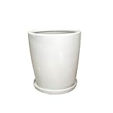 インテリアポット ＬＯエッグ 30cm ホワイト ／植木鉢