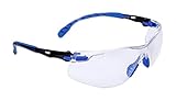 3M Solus 1000-Series S1101SGAF, Black/Blue, Clear Scotchgard(TM) Anti-fog Lens 20 EA/Case by 3M