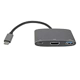USB Type C to HDMI マルチDockアダプタ シルバー