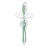 Baosity 歯ブラシ　幼児用　柔らかい　シリコーン　子供　把持グリップ　4色選べ - 緑